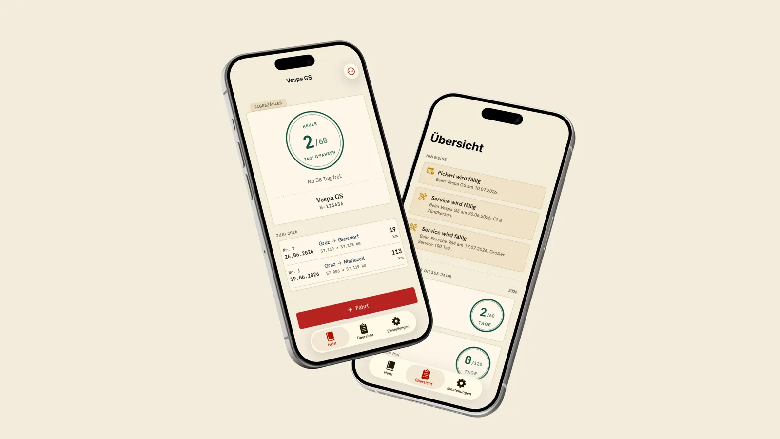 Heftl iOS App – digitales Fahrtenbuch für historische Fahrzeuge